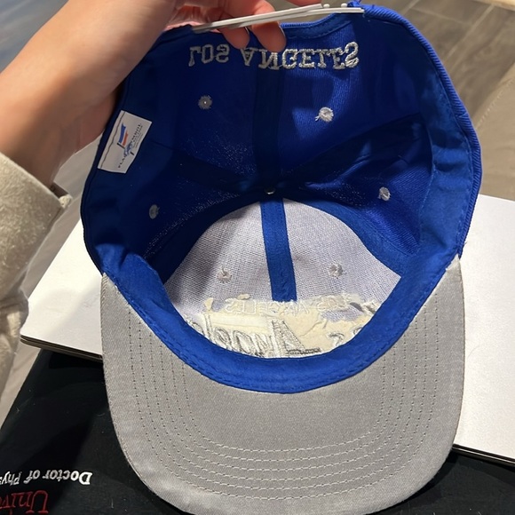 Blue and Gray Los Angeles Snapback Hat - Picture 4 of 4